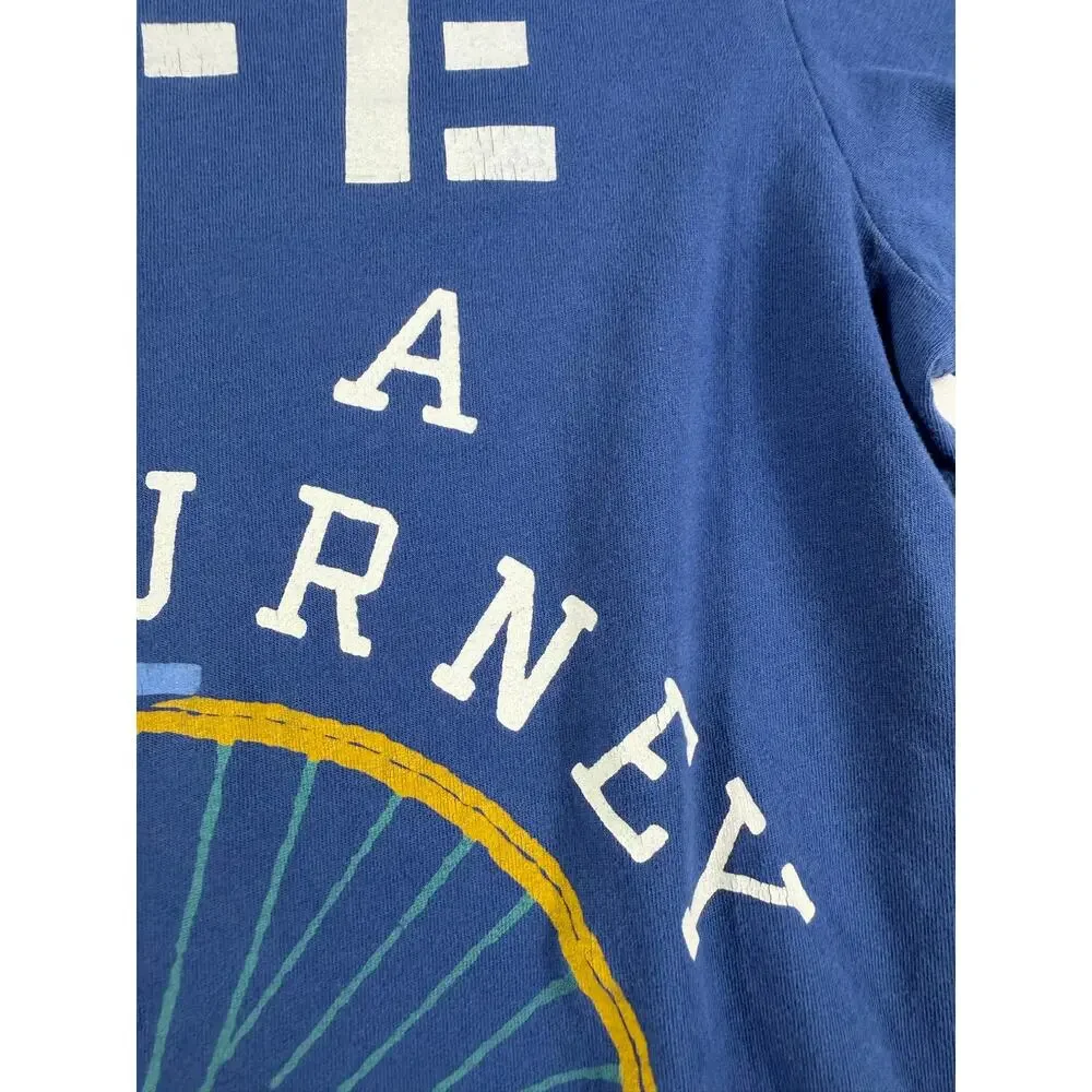 Peek Life Is a Journey Bicycle Graphic T-Shirt Blue Size 6/7